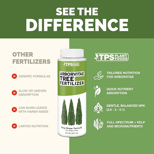 Arborvitae Tree Fertilizer – Liquid Plant Food for Fuller Green Foliage, Faster Growth & Stronger Root Development, 32 oz