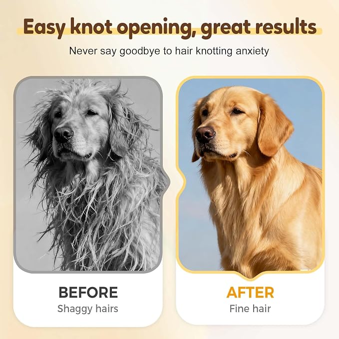 Pet Grooming Brush, 2026 Upgrade Undercoat Rake, Dematting Comb for Dogs and Cats, Removes Tangles Knots and Loose Fur Designed for Thick Coats Long Hair Daily Pet Grooming Use