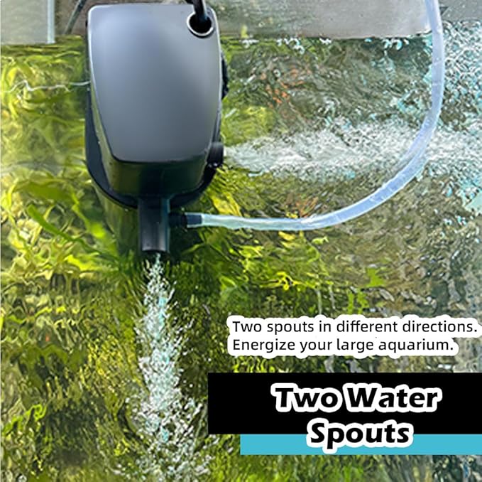 COOSPIDER Aquarium Filter 200GPH U-V Fish Tank Green Clean Machine for 30-100 Gallon Tank, Submersible Pump Filter for Water Clean, Internal Filtration System for Saltwater Freshwater Crystal Clear