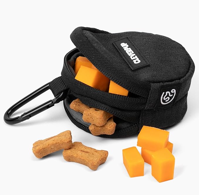 Cleverpup Training Sling & Snackpack Double Insulated Treat Pouch in Graphite