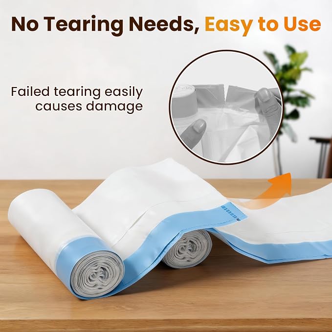 3 Rolls Cat Litter Box Liners with Drawstrings, Replaced Trash Bags Only Compatible with Linvivon Open-Top Self-Cleaning Cat Litter Box