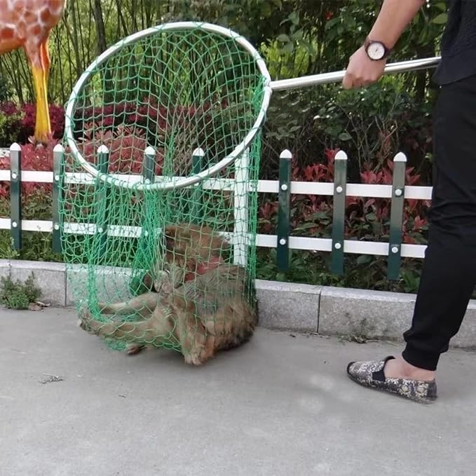 Animal Control Catch Net Pole Tool for Dog Shoat Goat Cat Boar Hog Pig Racoon Possum Skunk Goose Chickens Pigeon - Heavy Duty