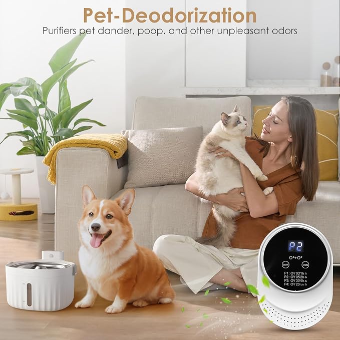 Cat Litter Box Deodorizer Plug In Air Purifier for Whole House Pet Odor Portable Air Cleaner for Bathroom Toilet Living Room Kitchen Pets House(1)