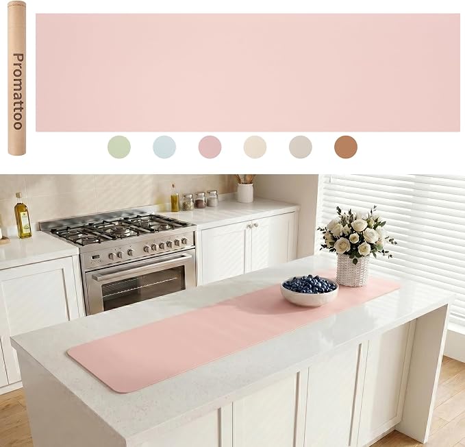 Extra Large Silicone Mat for Countertop & Table with Gift Tube Packaging, Thickened Non-Slip Heat Resistant Table Protector, Cuttable Waterproof Kitchen Prep & Kids Craft Mat