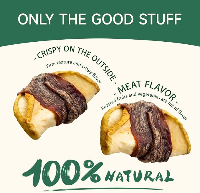 MeatyWay Duck & Pear Wrapped Dog Treats, High Protein, Low Fat, 100% Natural Duck & Pear, Healthy and Natural Dog Training Treats for Small & Large Dogs, 454g/16 oz. Bag