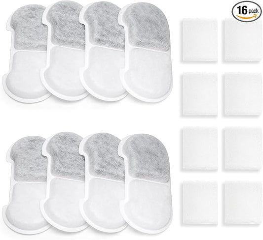 SEIRMEP Stainless Steel Cat Water Fountain, 101oz/3L Automatic Pet Water Fountain, Dog Water Fountain for Cats, Small Dogs (The Set Only Include Official 8 Packs Replacement Filters & Sponges)