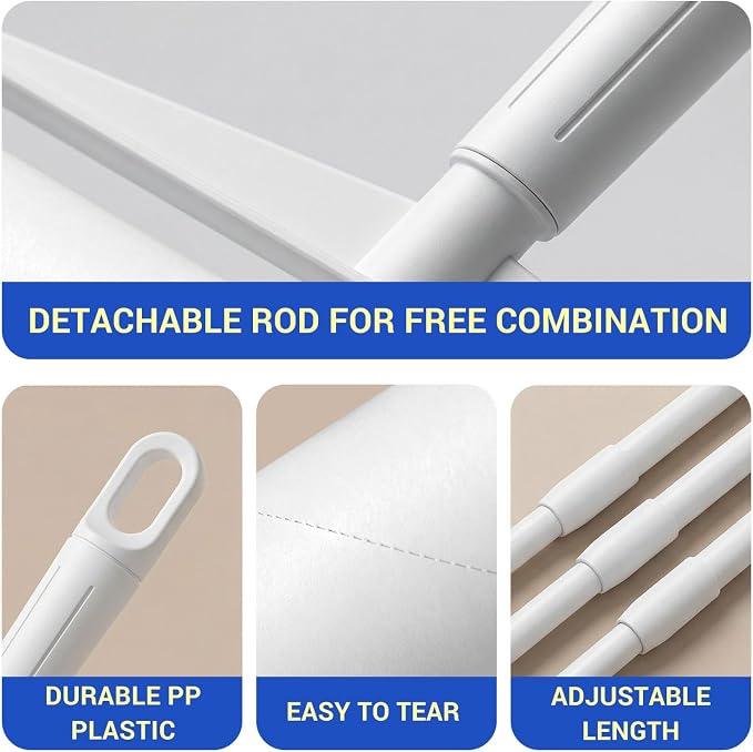 2 Pack Large Pet Hair Lint Roller Set, 9.45" Extra Wide & Extra Sticky Roller, Extendable Long & Short Handle, 6 Refills, Pet Hair & Lint Remover for Floors, Carpet, Couch and Furniture