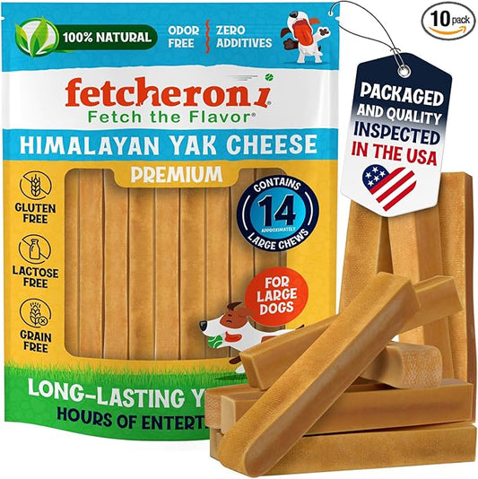 Himalayan Yak Cheese Chews - Natural Dog Bones - Yak Cheese Himalayan Dog Chews – Long Lasting Himalayan Dog Cheese Chew - Yak Chews for Large, Medium and Small Dogs (Large, 3lb Bag)