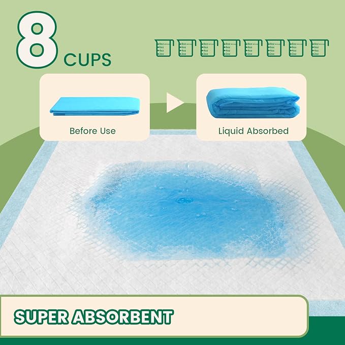 IMMCUTE 50 Count Puppy Pads, 30"x28" Extra Large Dog Pee Pads – 7-Layer Thick & Tear-Resistant, Super Absorbent, Leakproof, Quick-Dry, Disposable Training Pads for Dogs & Cats