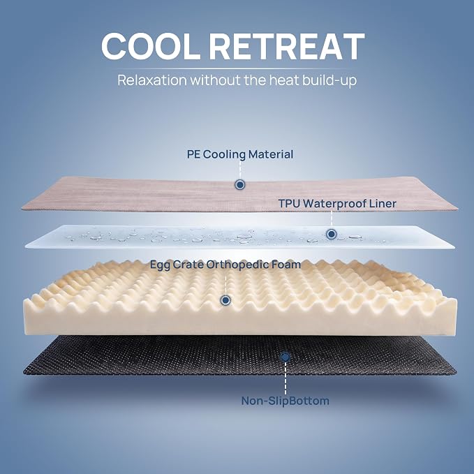 Cooling Dog Bed for Medium Dogs with Bolsters,Q-Max>0.45 Orthopedic Cool Pet Sofa Beds with Breathable Egg Crate Foam, Removable Washable Cover,Dusty Rose