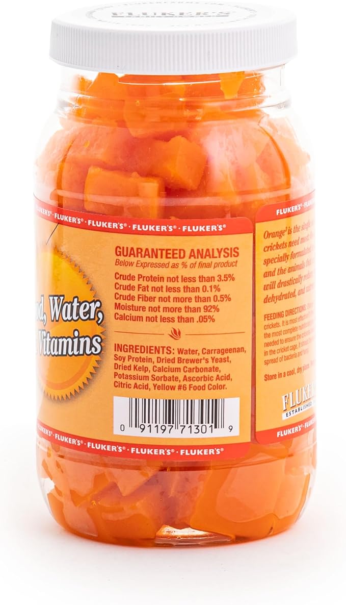 Fluker's Orange Cube Complete Cricket Diet,Gut Load Food for Feeder Insects and Live Crickets,Provides Vitamins,Minerals,and Hydration,12 oz,(Pack of 2)