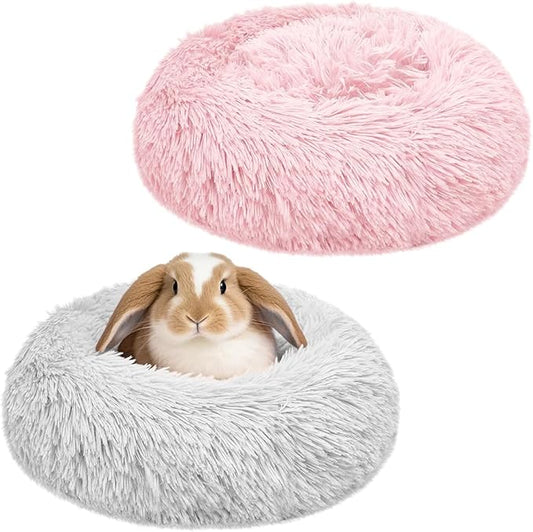 Bunny Bed 2 Pack Rabbit Hideout Large Soft & Comfortable Small Animal Bedding Cozy Bed Mat Warm Hideaway Cage Accessories for Guinea Pig