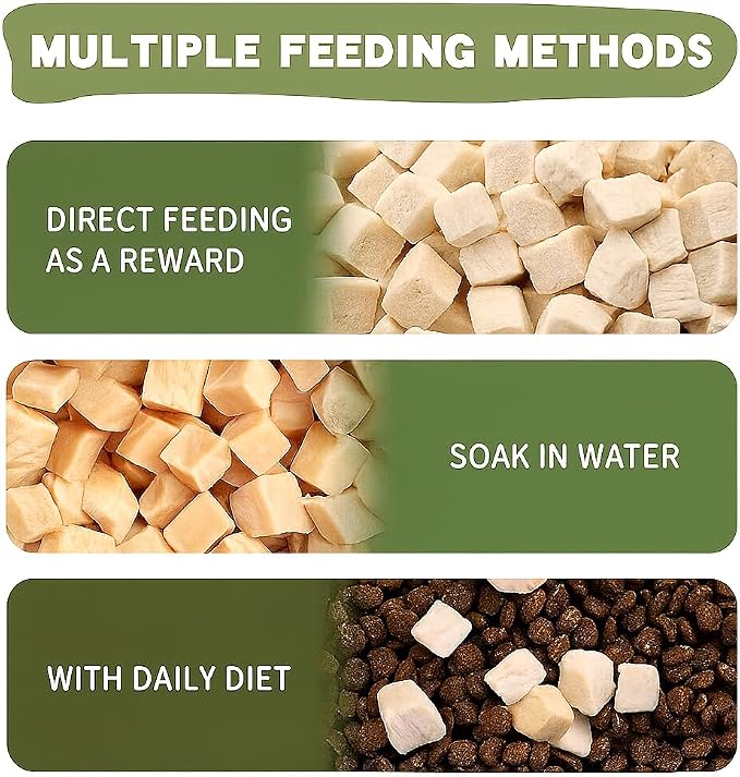 Freeze Dried pet Treats (7oz, Chicken) Thoughtfully Crafted to Satisfy Multiple Types of Animal Companions.
