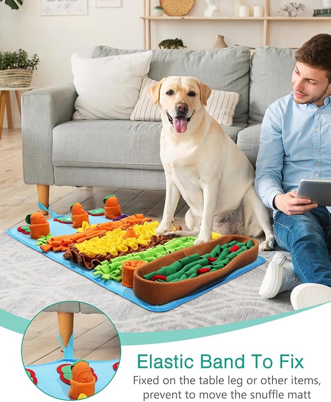 ORIA Snuffle Mat for Dogs, 32''x20'' Interactive Slow Feeder Mat for Boredom, Mental Stimulation, Stress Relief, Enrichment Toy & Treat Puzzle Mat for Small Medium Large Dogs Puppies