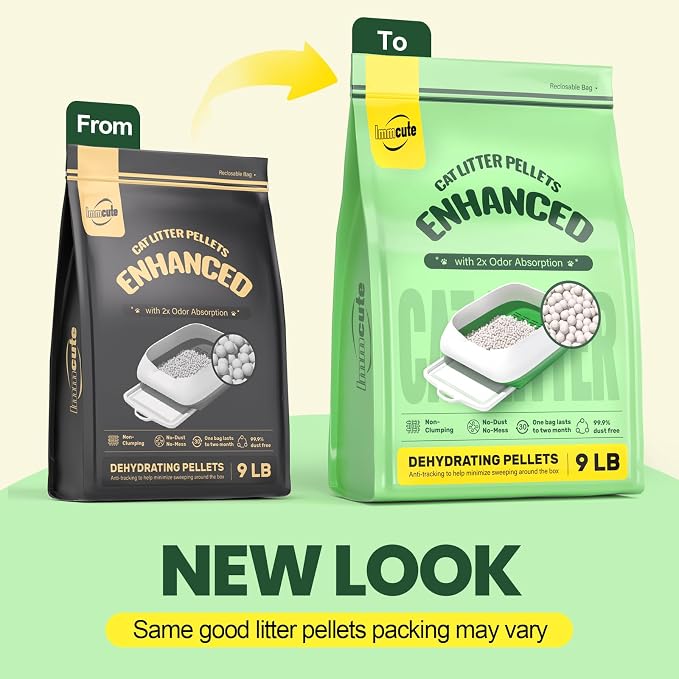 Enhanced Cat Litter Pellets 9 lbs, Long-Lasting Odor Control, Generic Litter Pellets Refills Exclusively for Dual-Layer Litter Box Systems, Zeolite, Non-climping