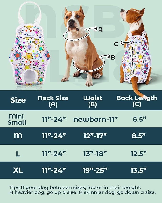 Pet Soft Dog Diapers Female Onesie Sanitary Pantie with Adjustable Suspender, Colorful Pattern Washable Puppy Diapers Female, Super Absorbent Underwear Dog Diaper for Heat (Nature, Mini-Small)