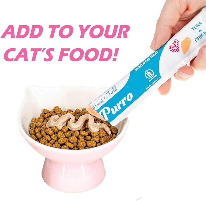 Heart & Field Purro Cat Treats, Squeezable Lickable Variety Pack, Tuna Shrimp, Salmon Shrimp, Tuna Chicken, 52 Count
