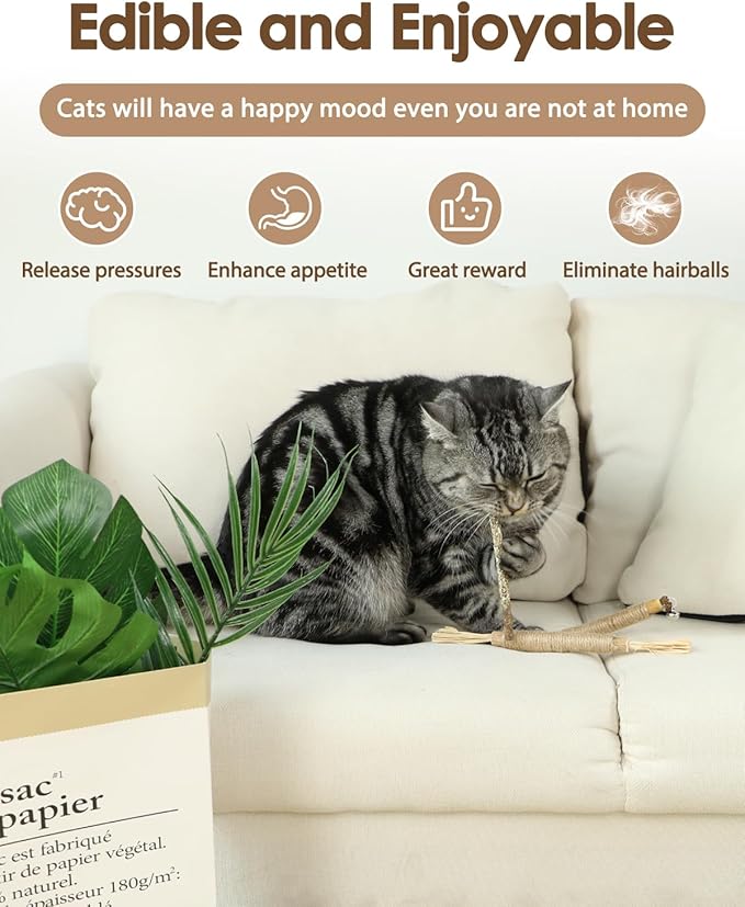 Tocirelo Silvervine Sticks for Cats & Cat Chew Ropes