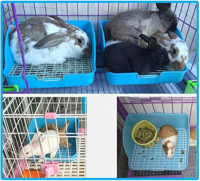 2 Pcs Guinea Pig Bed Mat Washable, Rabbit Winter Bed Pad for Indoor, Warm Small Animal Bed Mattres & Pet Small Rat Toilet, Square Potty Trainer Corner Litter Bedding Box Pet Pan