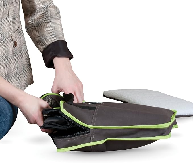 K&H Pet Products Classy Go Pet Carrier Brown/Lime Green Medium 21" x 10" x 10.5"