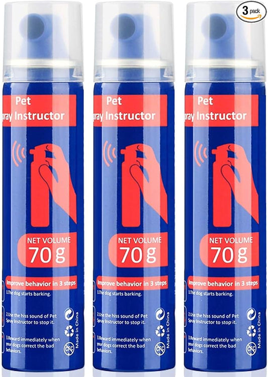 Dog Corrector Spray 70ml 3 Pack Pet Trainer Spray, Corrector Spray for Dog to Stops Barking, Jumping Up, Food Stealing, Dog Fights, Avoidance, Unwanted Dog Behaviour