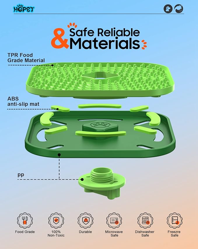 Licking Mat for Dogs, Crate Lick Mats Slow Feeder,Dog Cage Training Tools Pet Licking Mat Slow Feeder for Peanut Butter Kennel Therapy Dog Lick Pads for Boredom Anxiety (2pcs)