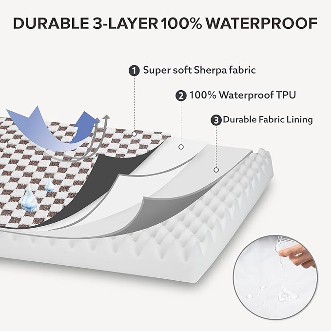 JOEJOY Orthopedic Dog Bed for Large Dogs, Memory Foam Pet Bed with Removable Washable Cover, Cozy Plush Crate Mat, 47×29", Cofffee