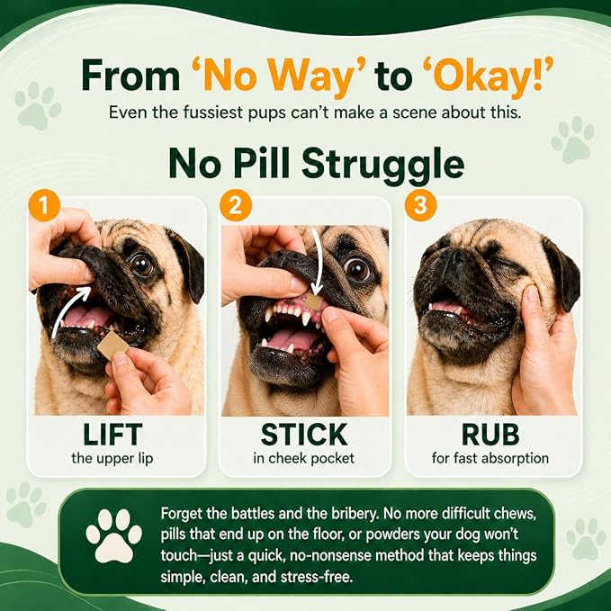 Calming Strips for Dogs – Fast-Acting Anxiety Relief & Sleep Support with Melatonin and Chamomile - Dog Calming Chews Alternative, Helps Reduce Stress During Fireworks & Travel (30 Pack)
