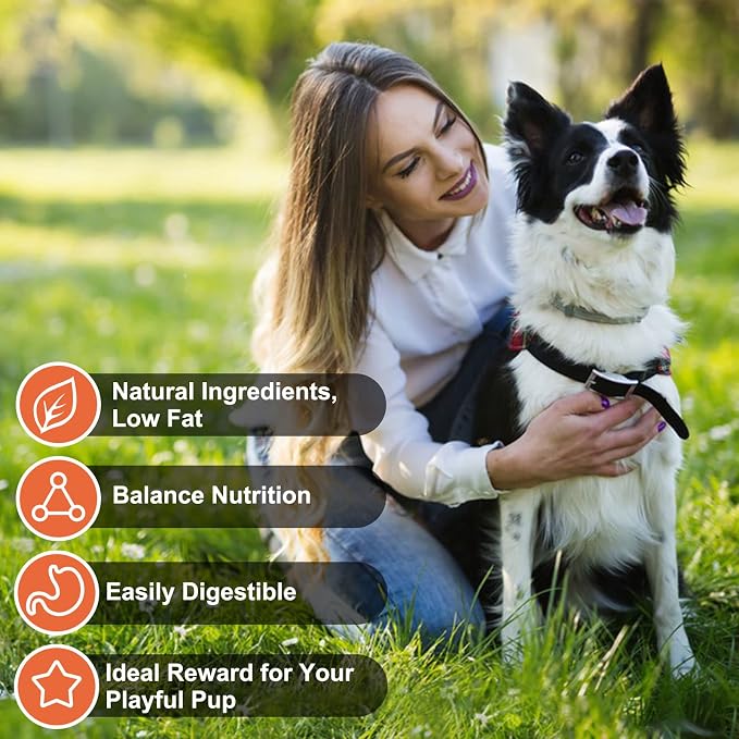 MON2SUN Chicken Jerky 14.11 oz for Small Medium and Large Dogs & 4 Inch Chicken and Duck Wrapped Calcium Bones 15 Count for Small Dogs