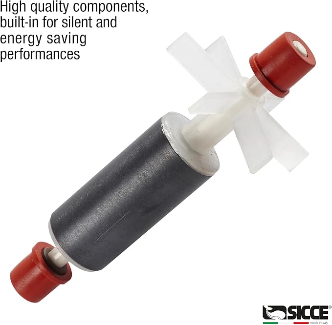 SICCE Syncra Silent 0.5 Multifunction 185 GPH Submersible Water Pump | Italian Made 8W Ultra Quiet Durable for Aquarium Fish Tank, Fountain, Pond, Hydroponics, Terrarium Black | Freshwater & Saltwater