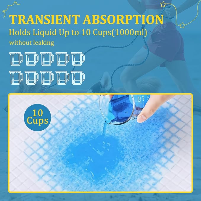 23"x35" Disposable Dog Pee Pads 20 Count Medium Dog Pads for Small Apartments Travel Pet Sitting Leak-Proof Odor-Control