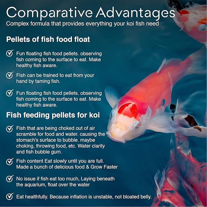 BIG Kahuna Koi Fish Food for Ponds 4.5lbs - Koi Food for Pond Fish Food Pellets – 3/16-1/4 Floating Pond Pellet