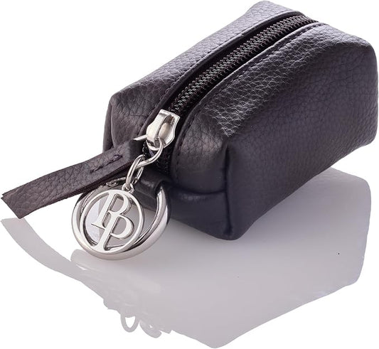 Rein - The Recycled Vegan Leather Pouch Durable Heavy Duty Bag Holder, Leash Attachment Made With Sustainable Materials, Custom Hardware for Small, Medium & Large Dogs, Chocolate Espresso