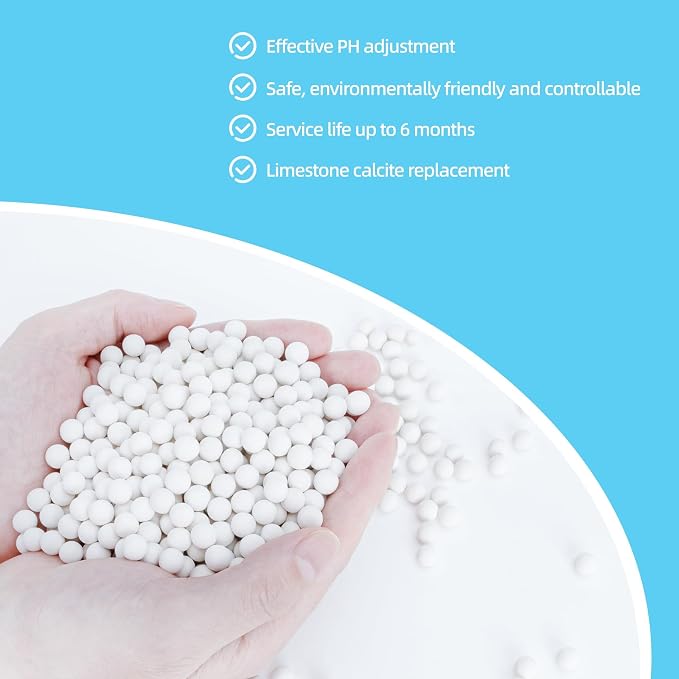 Refill Condensate Neutralizer, Pickling Waste Liquid Neutralizer, Acidic Water Increases Alkalinity, Condensing Water Heater Neutralizer Filler, Condensate Neutralizes Balls (5, Pounds)