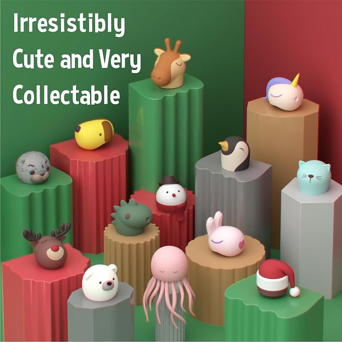 asobu Bestie Bottle Replacement Head For Insulated Stainless Steel Water Bottle, Detachable Soft Animal Head, Collectable Bottle Head for Fun Drinking For Kids, Reindeer