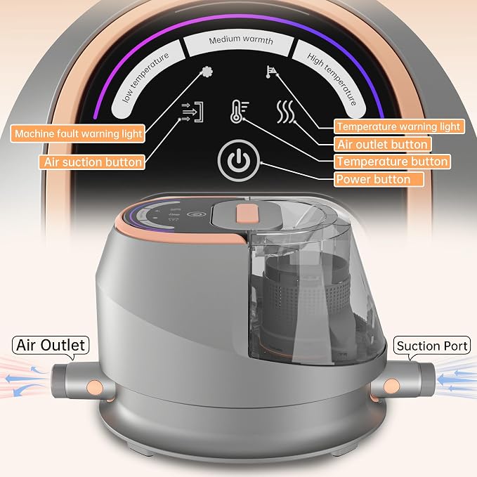 9-in-1 Pet Grooming Vacuum Kit – Dog Hair & Cat Hair Grooming, 18Kpa Suction, 4.5L Dust Bin, 1000W Hot Air Dryer, LED Display, Adjustable Grooming Clippers & Shedding Tool