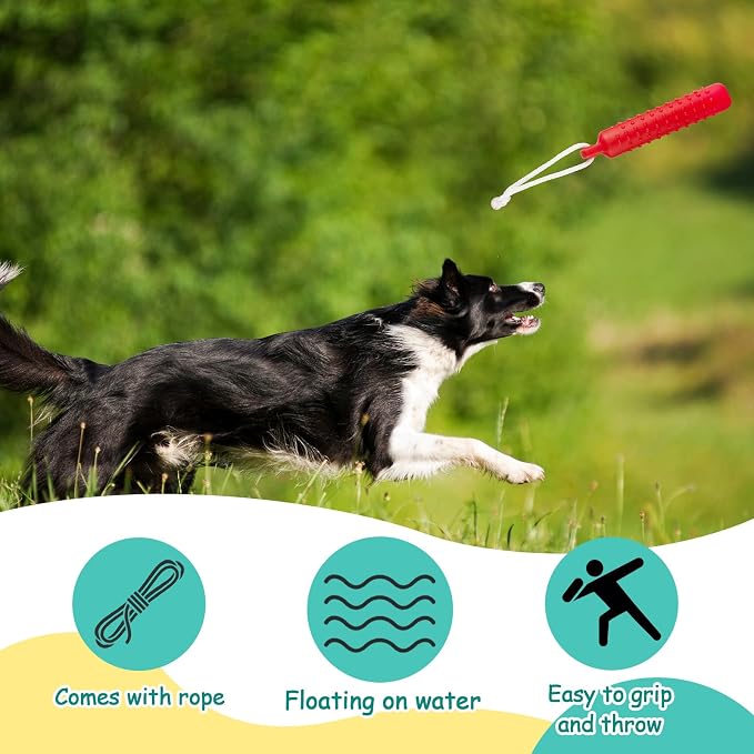 Blueweenly 4 Pcs Dog Bumper Toy for Water Retrieving Plastic Puppy Training Dummy Dog Float Toy Lightweight for Float on The Water Pool Outdoor Training Hunting Fetching (Multicolor)