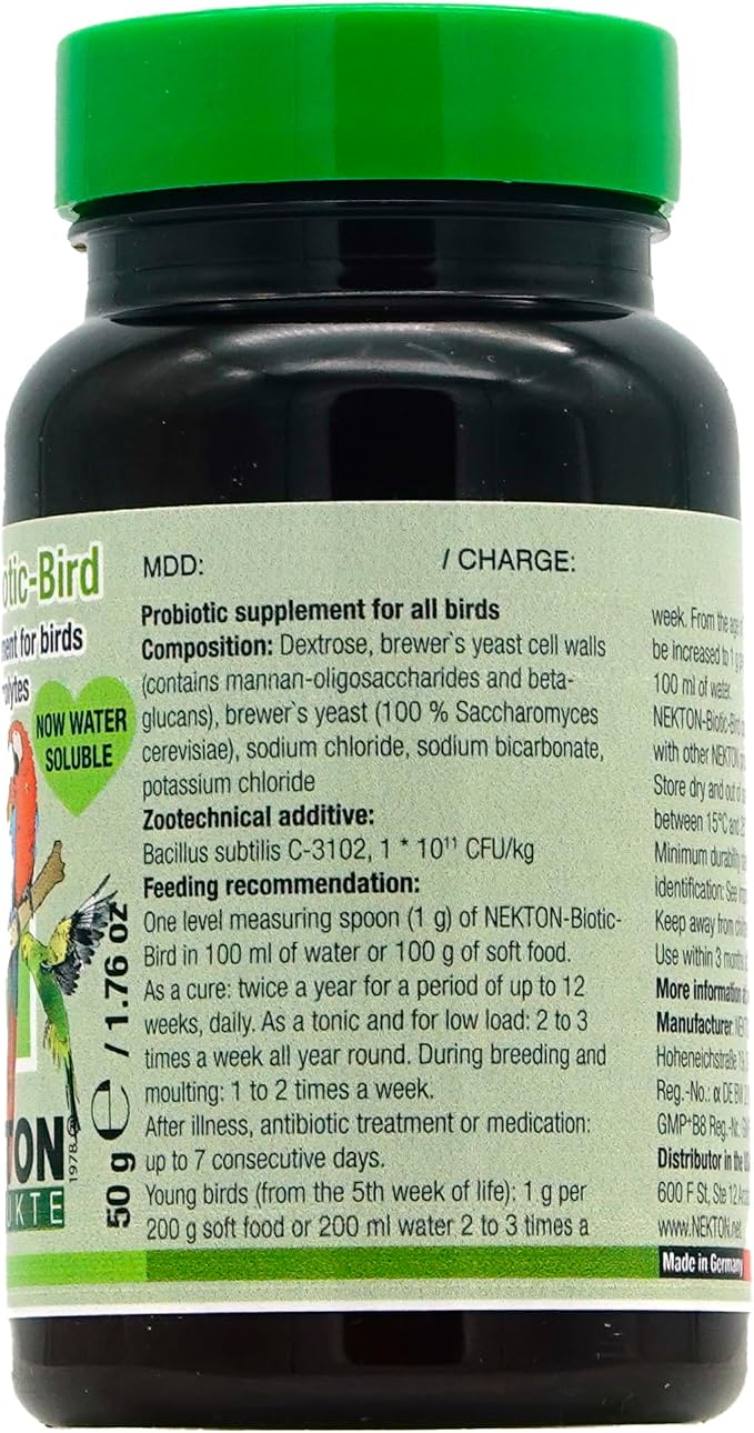 Nekton-Biotic-Bird Probiotic for Birds 50g, (1.76oz)