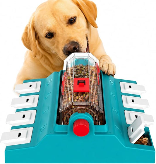 KADTC Dog Puzzle Toy, XL Size, 2 Levels of Challenge, Paw-Activated Rolling Treat Dispenser, Slow Feeder & Mental Stimulation for Medium/Large Dogs Enrichment Toys