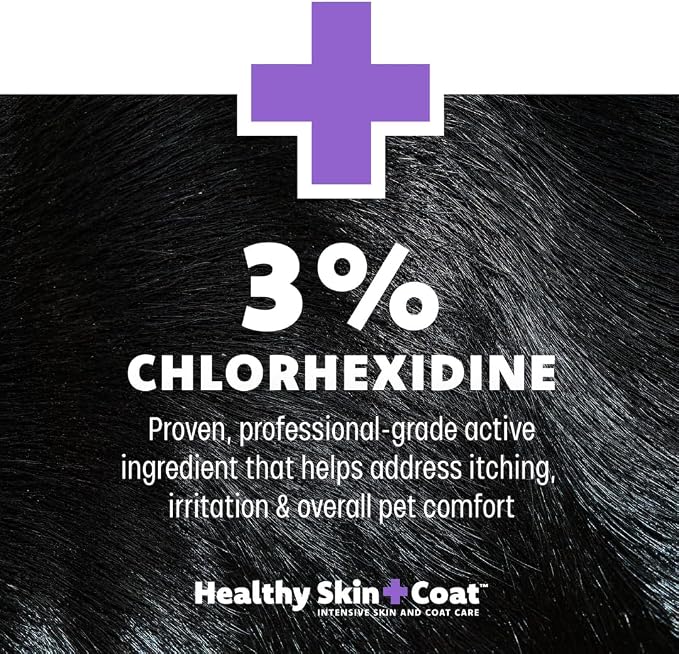 Advanced Medicated Comfort Dog Shampoo, 1 Gallon - 3% Chlorhexidine, 1% Hydrocortisone, Delivers Fast Itch Relief, Supports Skin and Coat Health, Made in The USA