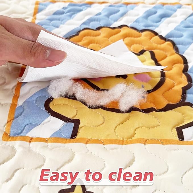 PJYuCien Non-Slip 36"x36" Pet Playpen Mat with 3-Layer Comfort, Reusable and Washable Training Crate Pad, Travel Mat and Sofa Protector for Puppies, Dogs, Cats, Rabbits, and Small Animals, Yellow