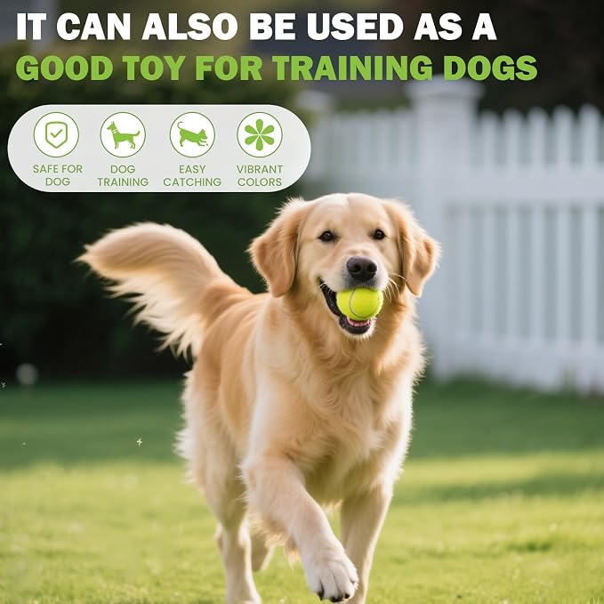 FURWEY Tennis Balls, 12/24/36/80 Pack Bulk Tennis Balls Pressureless Tennis Ball, Come with Mesh Bag for Easy Transport,Pet Dog Playing Balls, Good for Beginner Training Ball