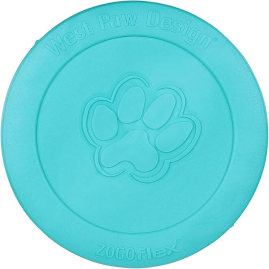 WEST PAW Zogoflex Zisc Dog Flying Disc, High Flying Aerodynamic Disc for Dogs Puppy – Lightweight, Floatable Disc for Fetch, Tug of War, Catch, Play – Doubles as Food/Water Bowl, Large 8.5", Teal