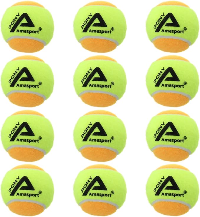 AMA SPORT Tennis Balls - 25%-50%-75% Low Compression Stage Practice Tennis Balls for Beginners Youth Training