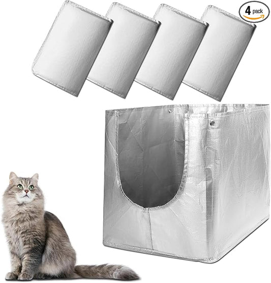 Liner F Compatible with Modkat Flip Litter Box - Reusable Liners for Flip Litter Box - Liner F for Cat Litter Box (4 Pack)
