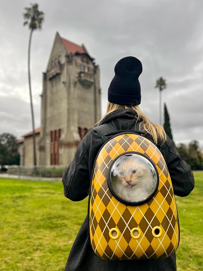 Travel Cat x Argylle Replica Backpack Carrier and Travel Cat & Stray Cat Harness and Leash Bundle