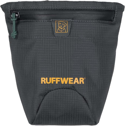 Ruffwear, Pack Out Dog Poop Bag Holder, Hands-Free Waste Dispenser with Belt & Leash Clip, Durable Odor-Proof Doggie Pouch for Trail Walks, Easy-Clean Design, Basalt Gray, Large