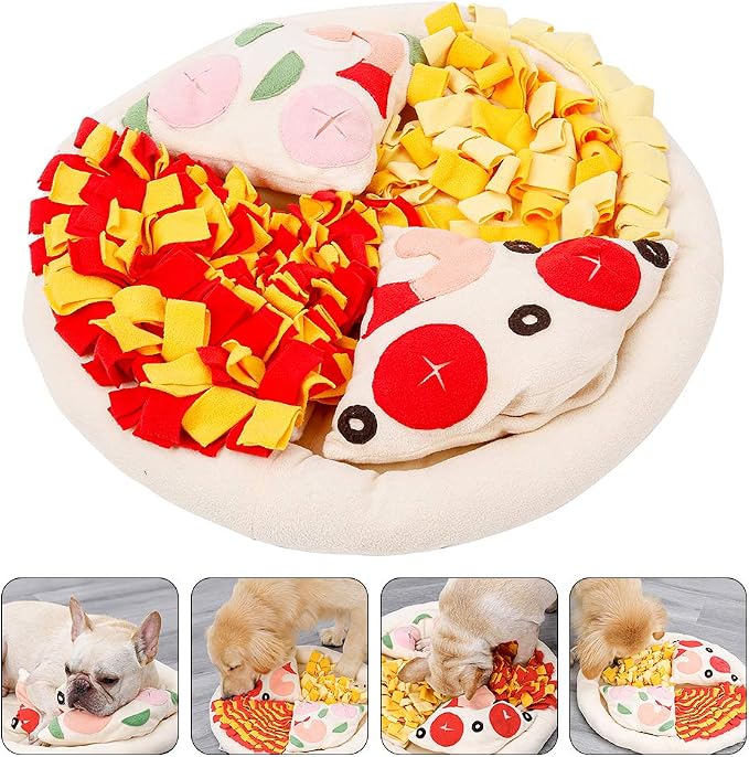 Baluue Pet Sniffing Pad 17" Polar Fleece Snuffle Mat – Slow Feeder & Mental Stimulation for Dogs & Cats – Interactive Foraging Toy for Indoor Play, Gift