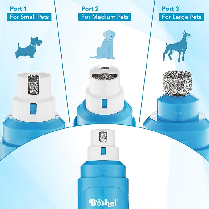 Boshel Quiet Noise Pet Nail Grinder for Dogs, Toenail Grinder for Large Breeds to Small Puppy and Cats