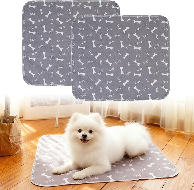 2 Pack Puppy Pads with Pheromones,Washable Puppy Pads for Dogs,Leak-Proof & Anti-Slip,Reusable Absorbent Dog Training Pad for for Playpen,Whelping Box,Potty Training (15.7" × 23.6")